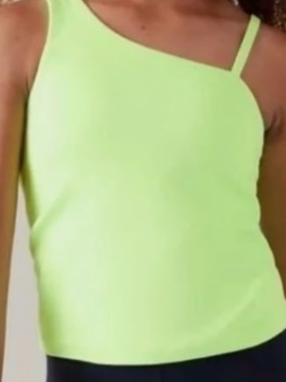 Athleta Girl  Stand Out Support Lime Green Tank Top NWT